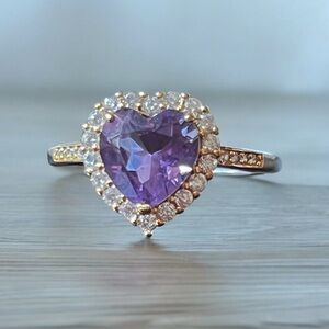 COPY - Sterling Silver Natural  18ct Amethyst Ring